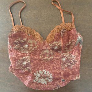 MICAS Sheer Corset Crop Top